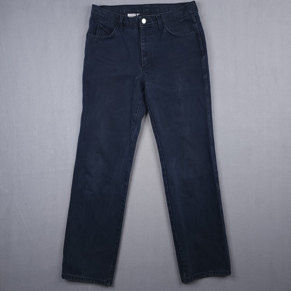 Calvin Klein Jeans Mens 34x32 Vintage 90s Made inโ USA Black Dark Wash Straight